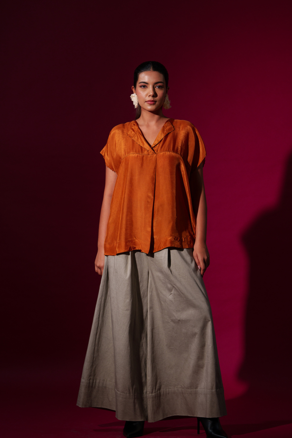 Prosper Top-Rust orange + Black