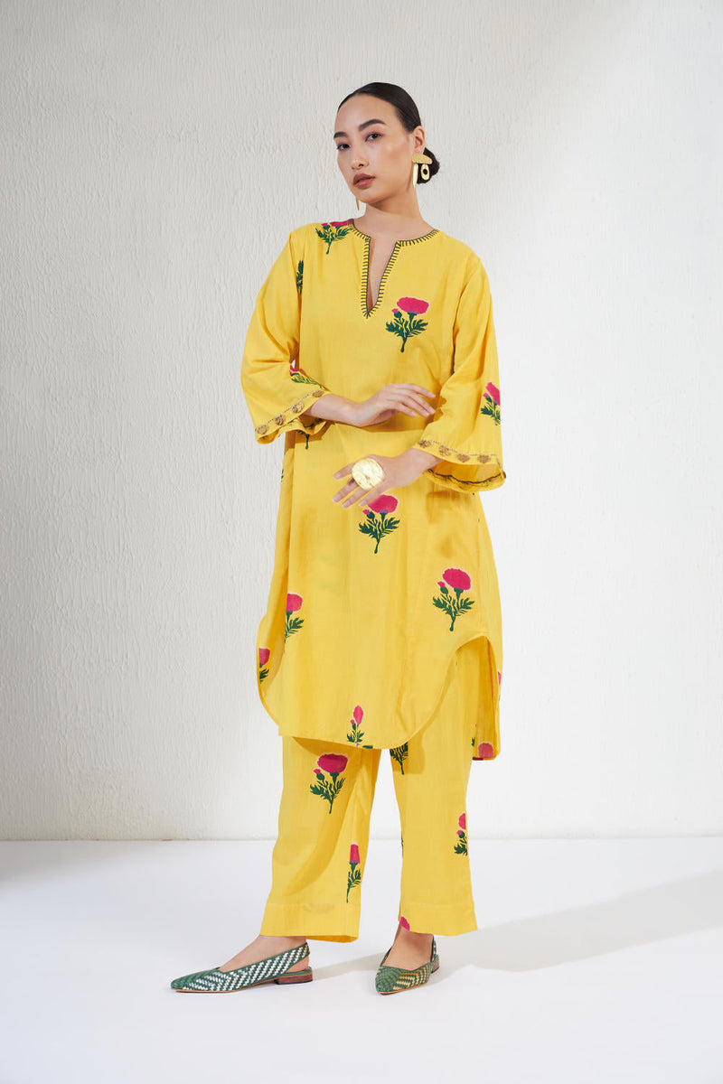 GULNAAR SET cotton Artisan made - Block Printed by Aavidi for women Worldwide
