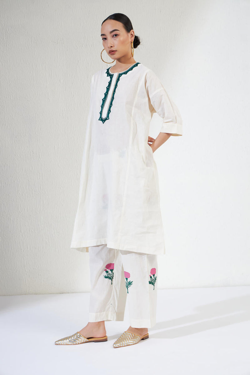 Zara Set cotton by Aavidi in white color for women Worldwide