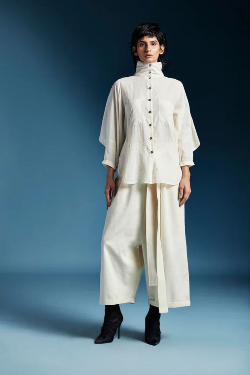 Jennie Shirt-White cotton by Chola in white color for women Worldwide