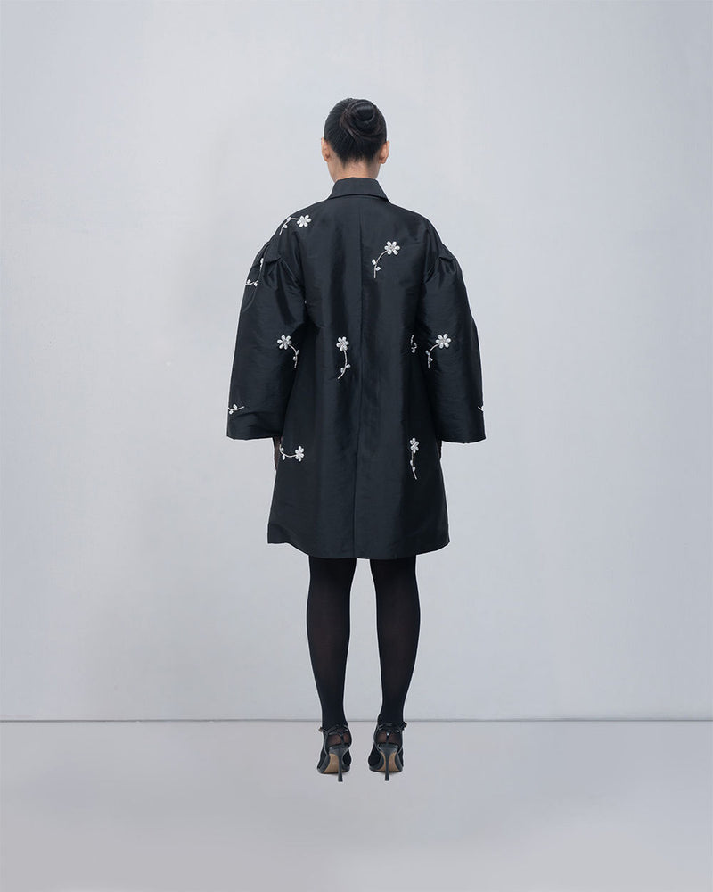 Luna Jacket viscose by Leh Studios in black for women Worldwide