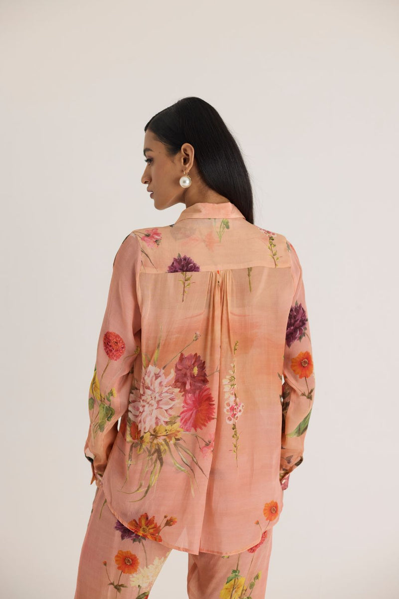 BUTTERCUP CO-ORD SET by Yam in peach color for women Worldwide