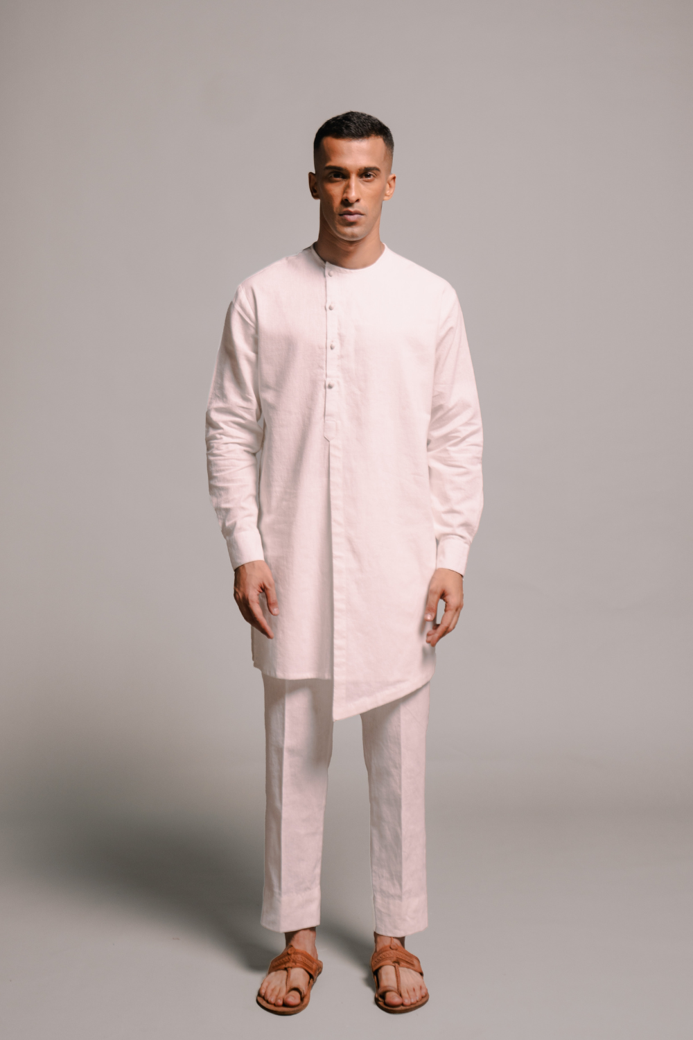 Vanilla Co-Linen Side Open Kurta Set