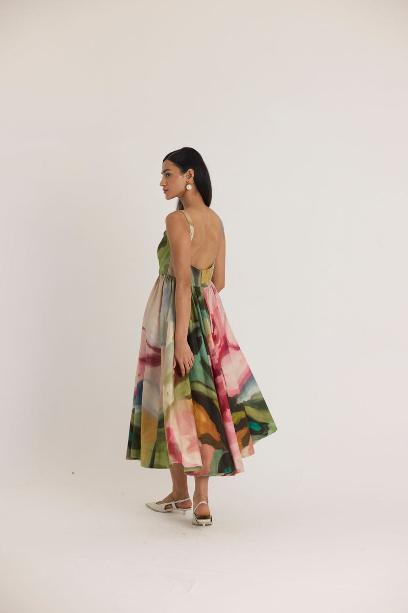 TILLY CHERRY DRESS satin by Yam in multi color for women Worldwide