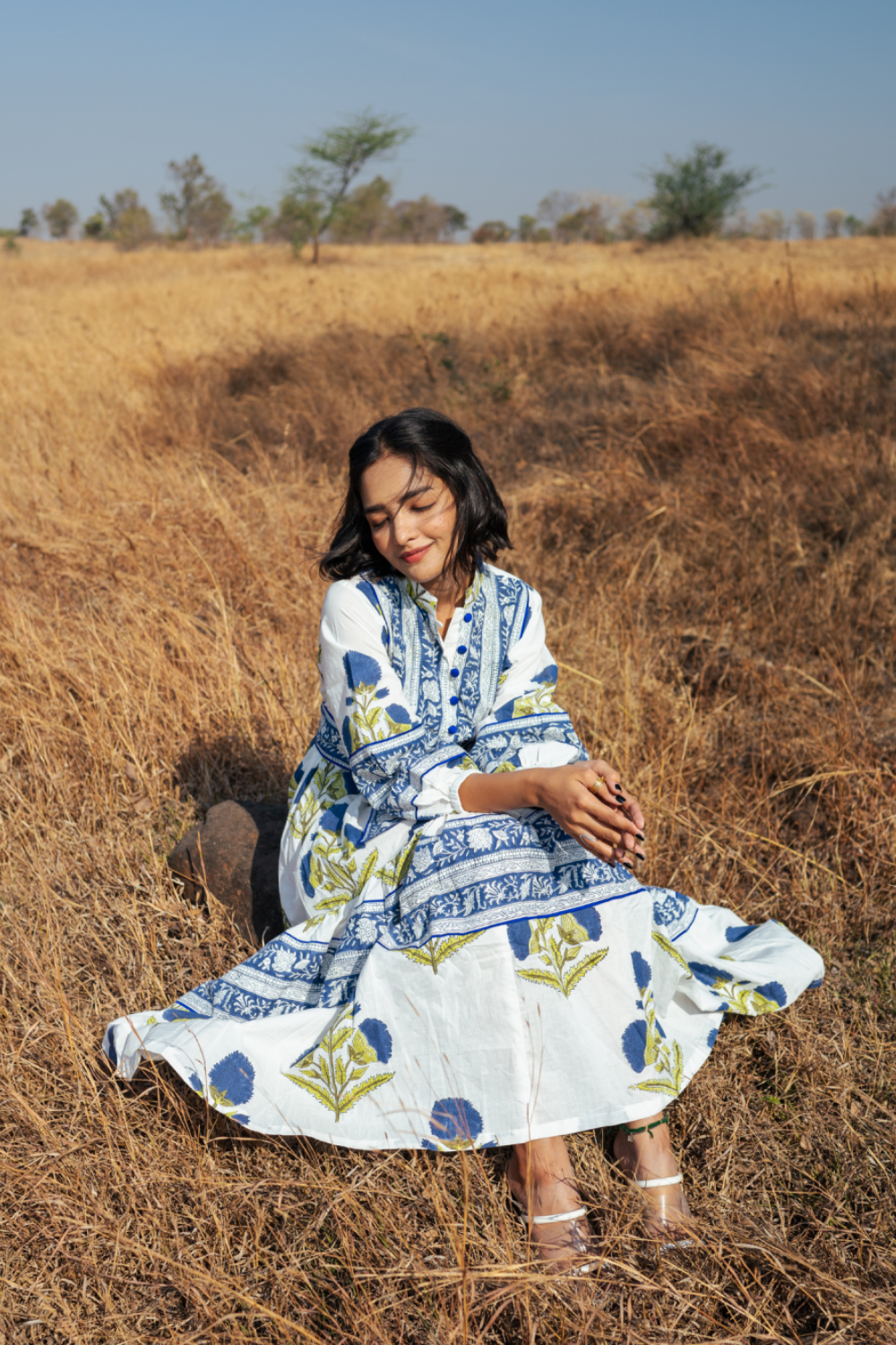 Udaipur Dress - Handblock Printed Cotton Dress