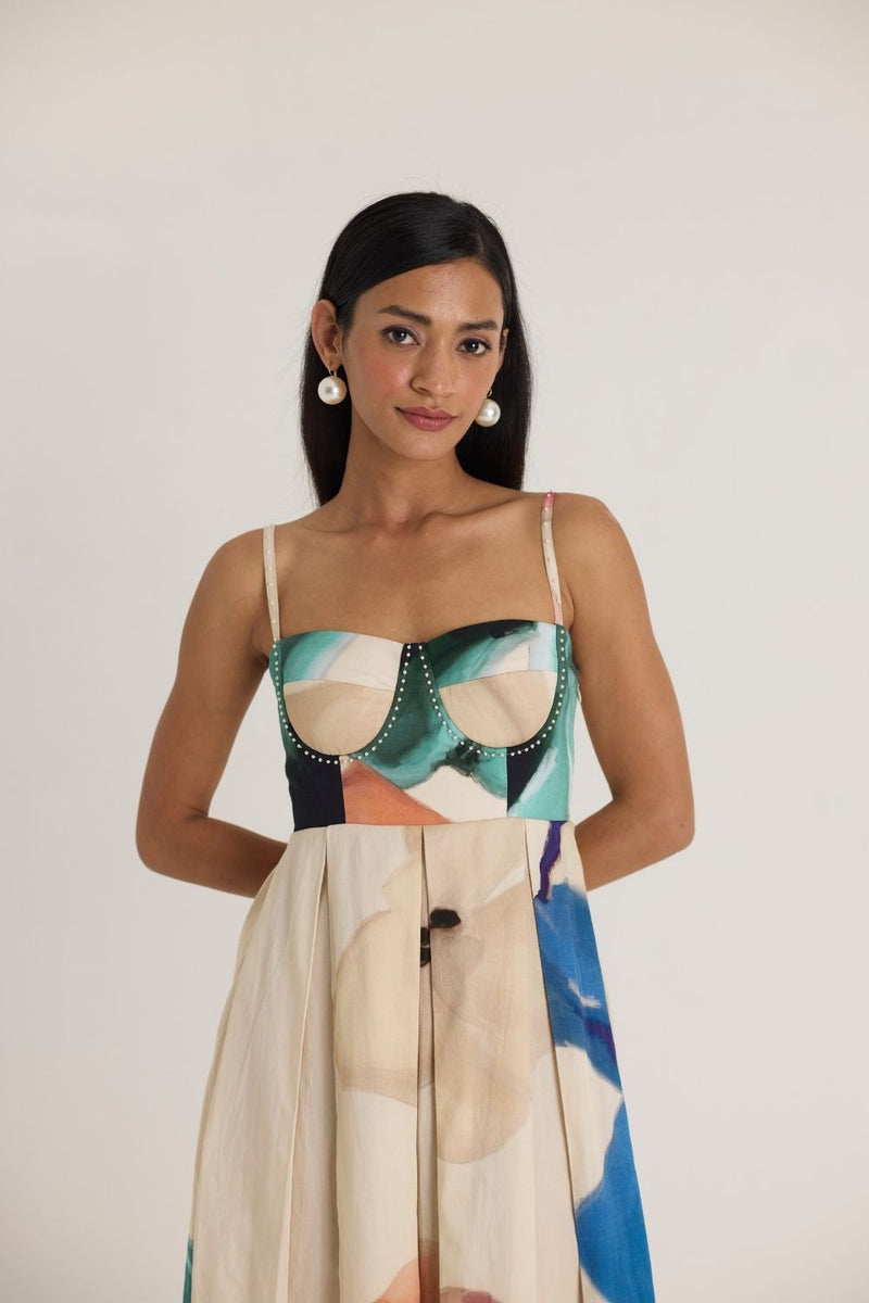 LILA BRALETTE DRESS satin by Yam in white color for women Worldwide