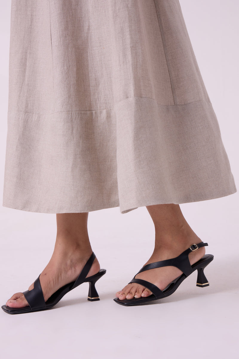 Marner Beige Linen Skirt linen skirt by The Summer House in beige for women Worldwide