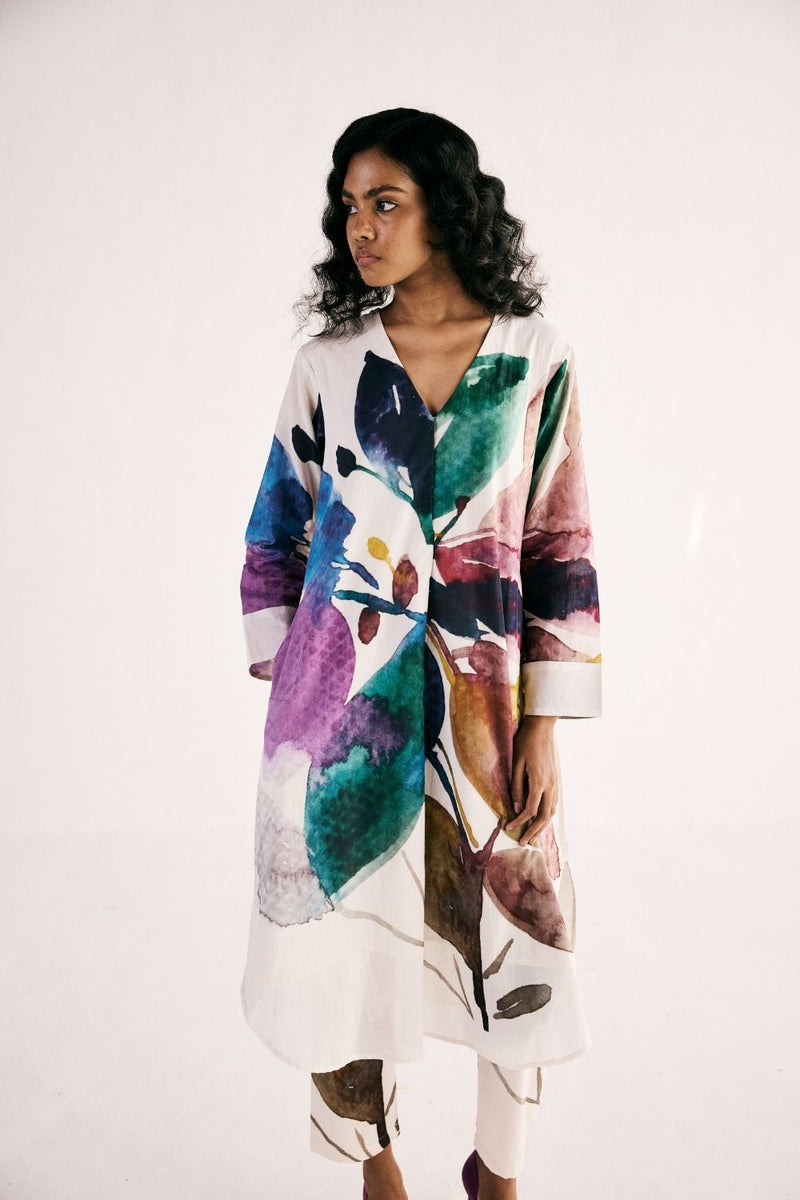 SUNSET SPLASH KURTA SET cotton by Khara Kapas for women Worldwide
