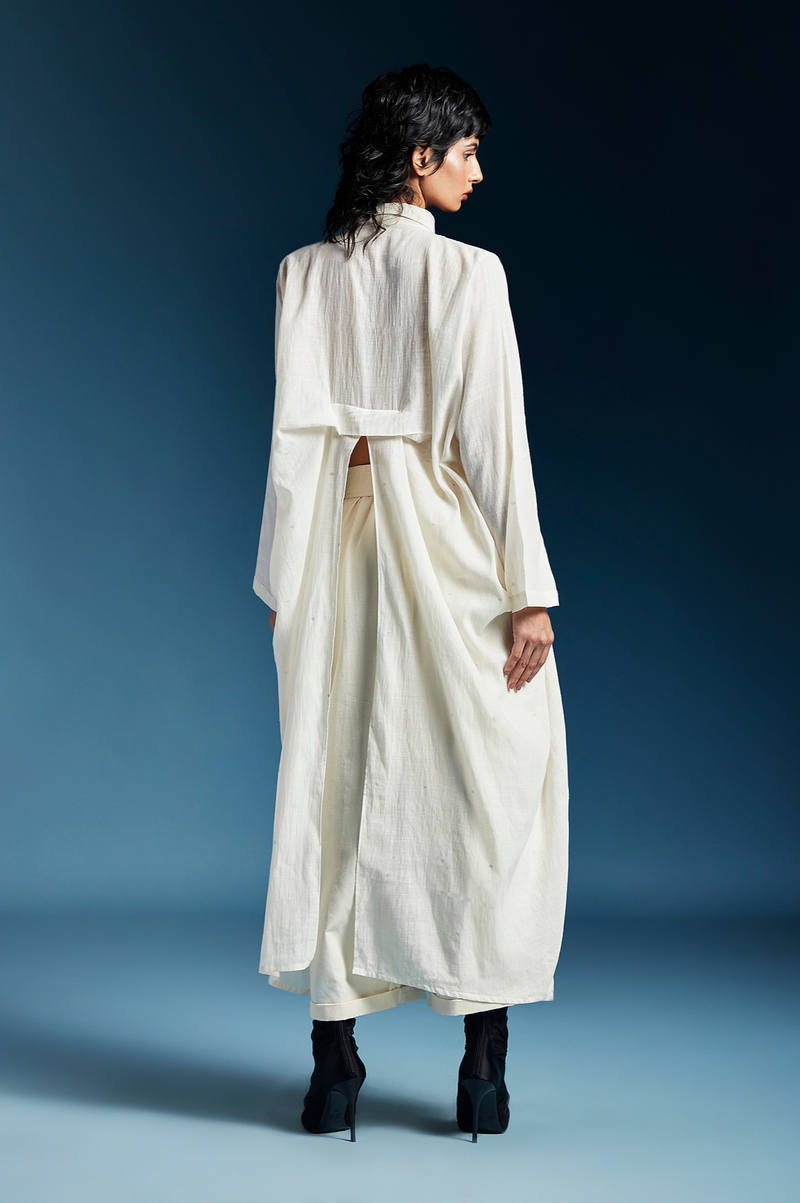 Lilah Shirt-White cotton by Chola in white color for women Worldwide