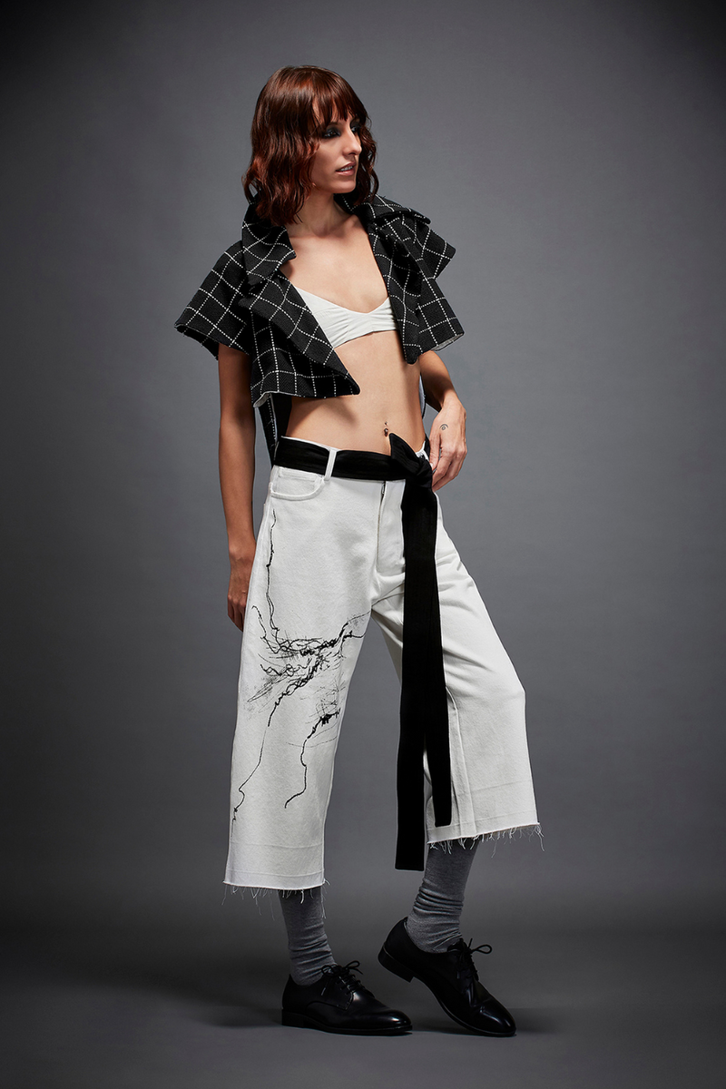 RUTH TROUSER by Chola in white color for women Worldwide