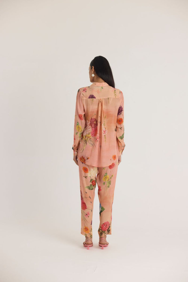 BUTTERCUP CO-ORD SET by Yam in peach color for women Worldwide