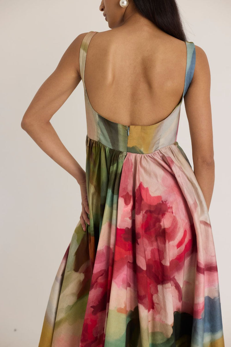TILLY CHERRY DRESS satin by Yam in multi color for women Worldwide