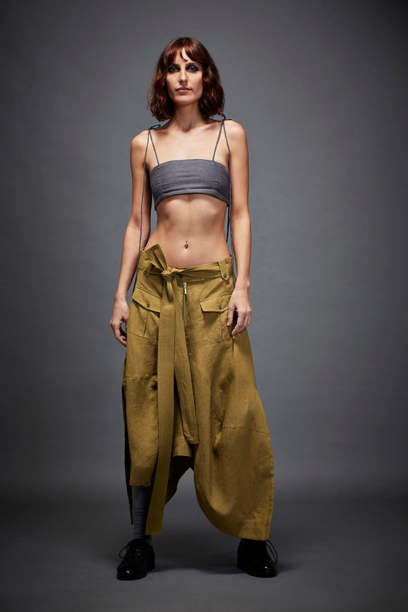 ARI SKIRT by Chola in olive color for women Worldwide