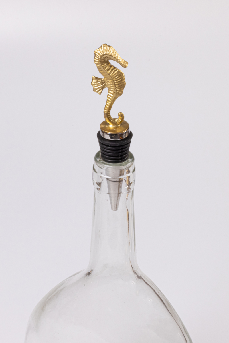 Mirissa Sea Horse Bottle Stopper linen by Gado Living for Worldwide