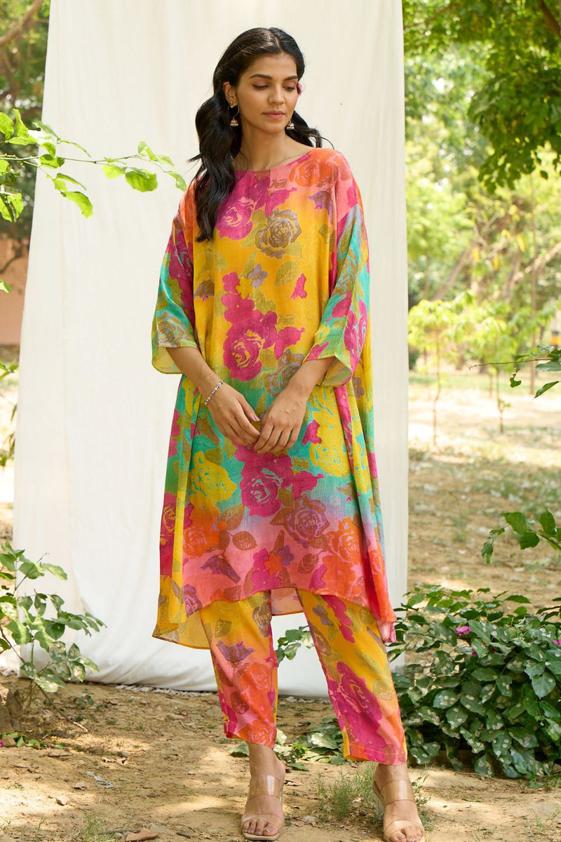 Oriole Kurta Set mul by Priti Prashant in multi color for women Worldwide