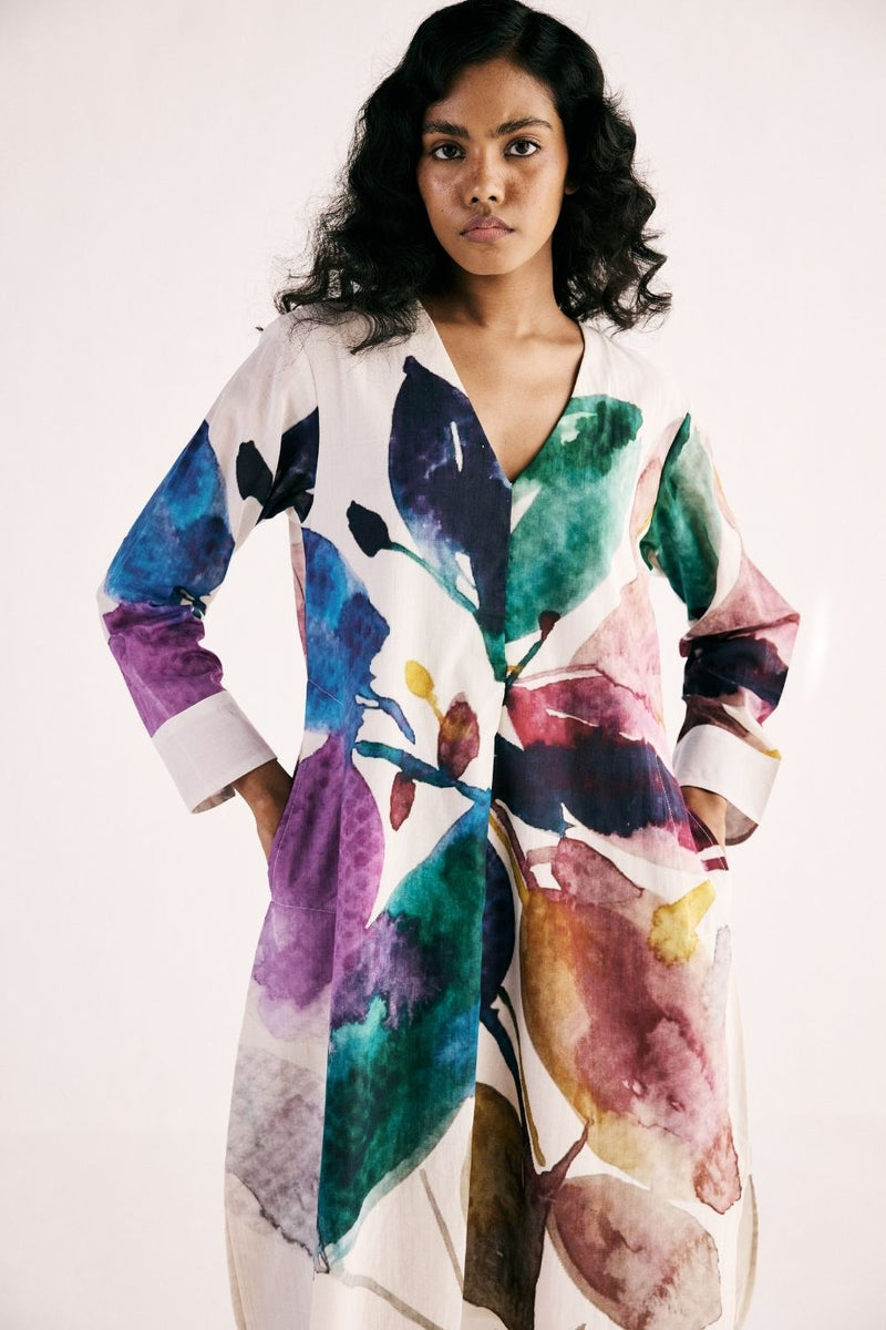 SUNSET SPLASH KURTA SET cotton by Khara Kapas for women Worldwide