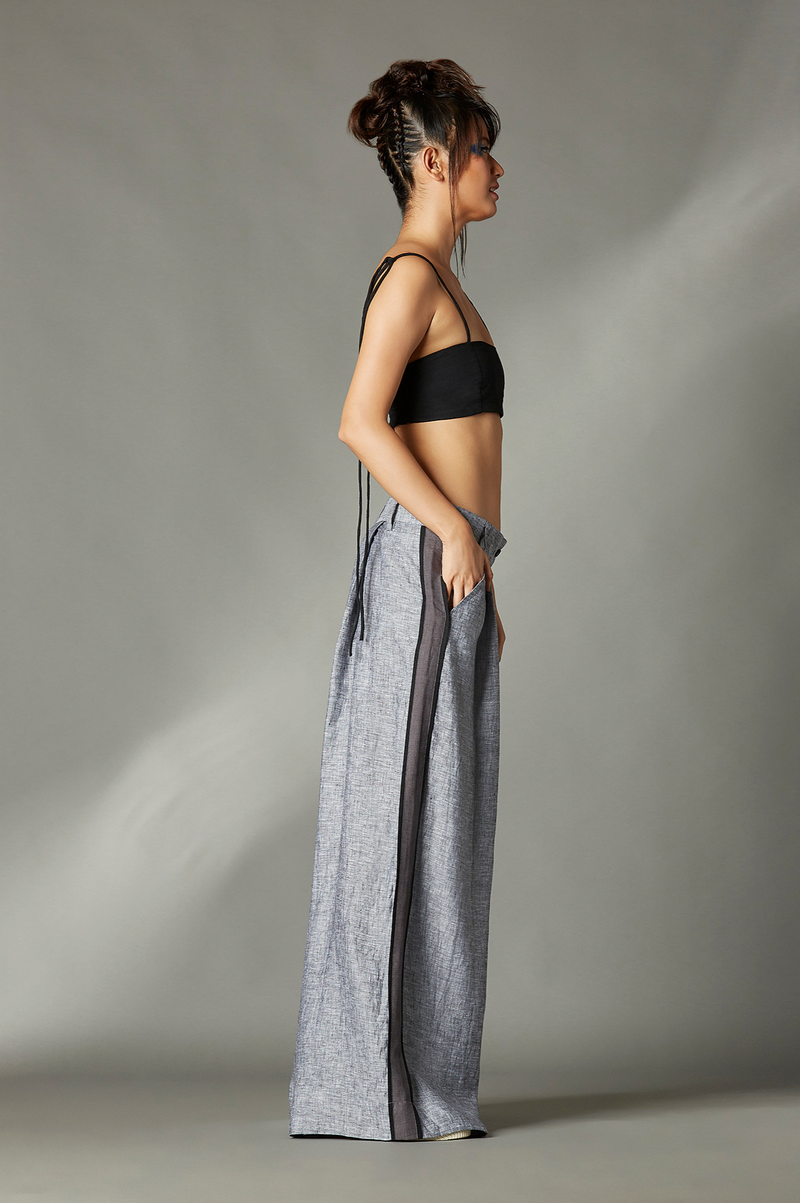 Morgan Trousers by Chola in grey color for women Worldwide