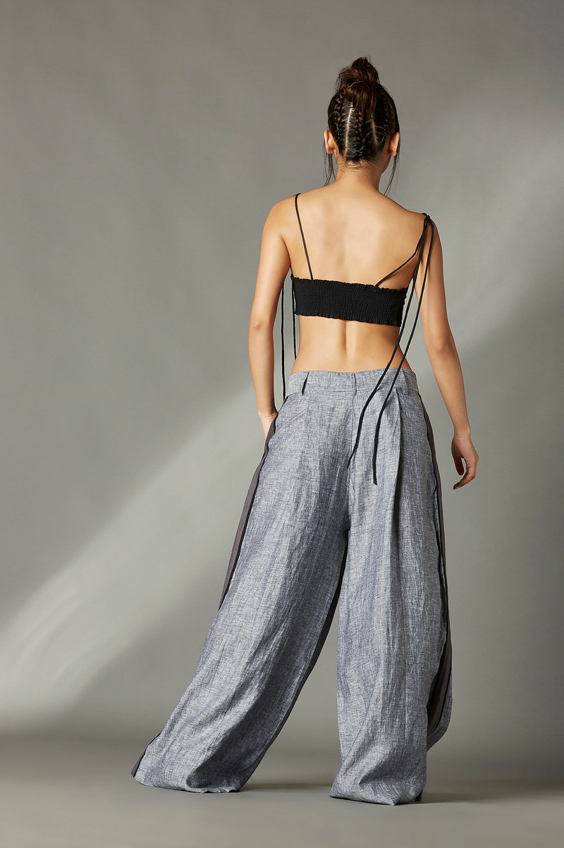 Morgan Trousers by Chola in grey color for women Worldwide