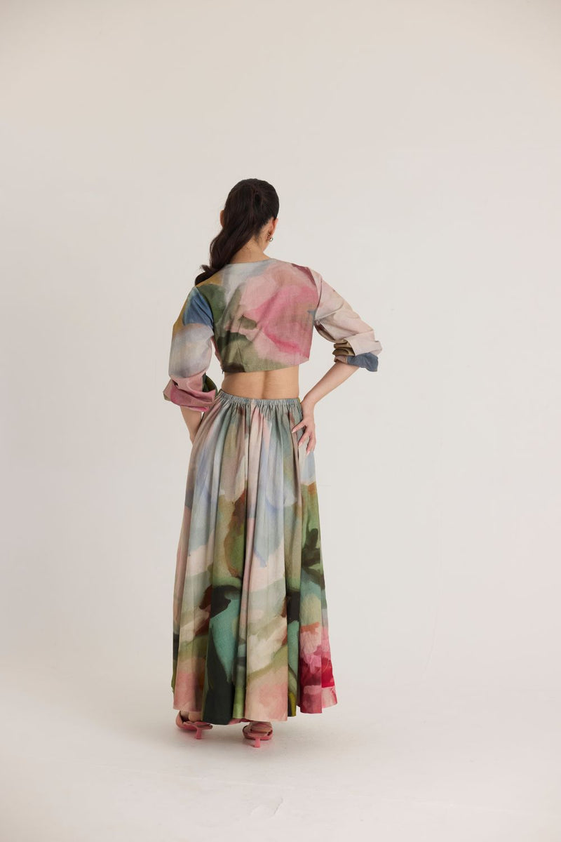 TILLY BOTH SIDE CUT DRESS poplin by Yam in multi color for women Worldwide