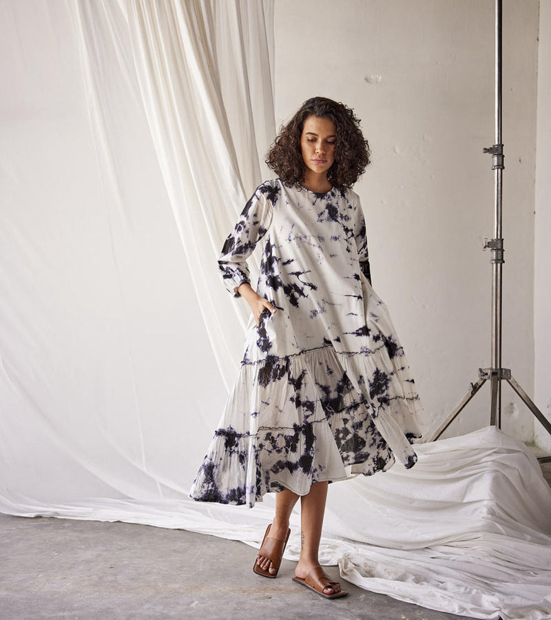 Summer Solstice Dress cotton Dresses by Khara Kapas in white for women Worldwide