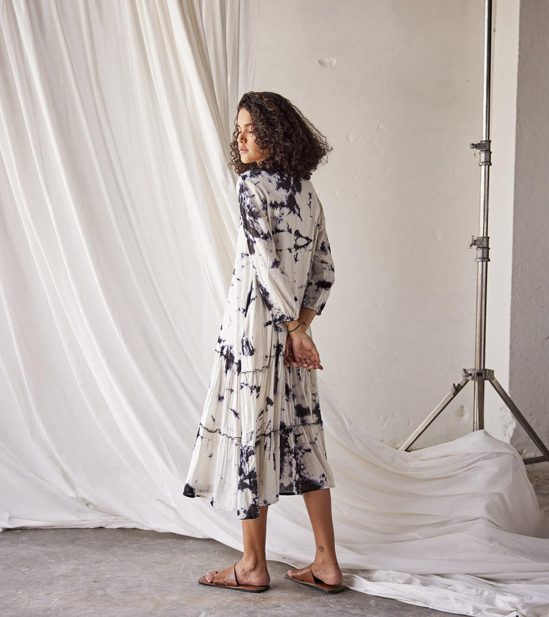 Summer Solstice Dress cotton Dresses by Khara Kapas in white for women Worldwide