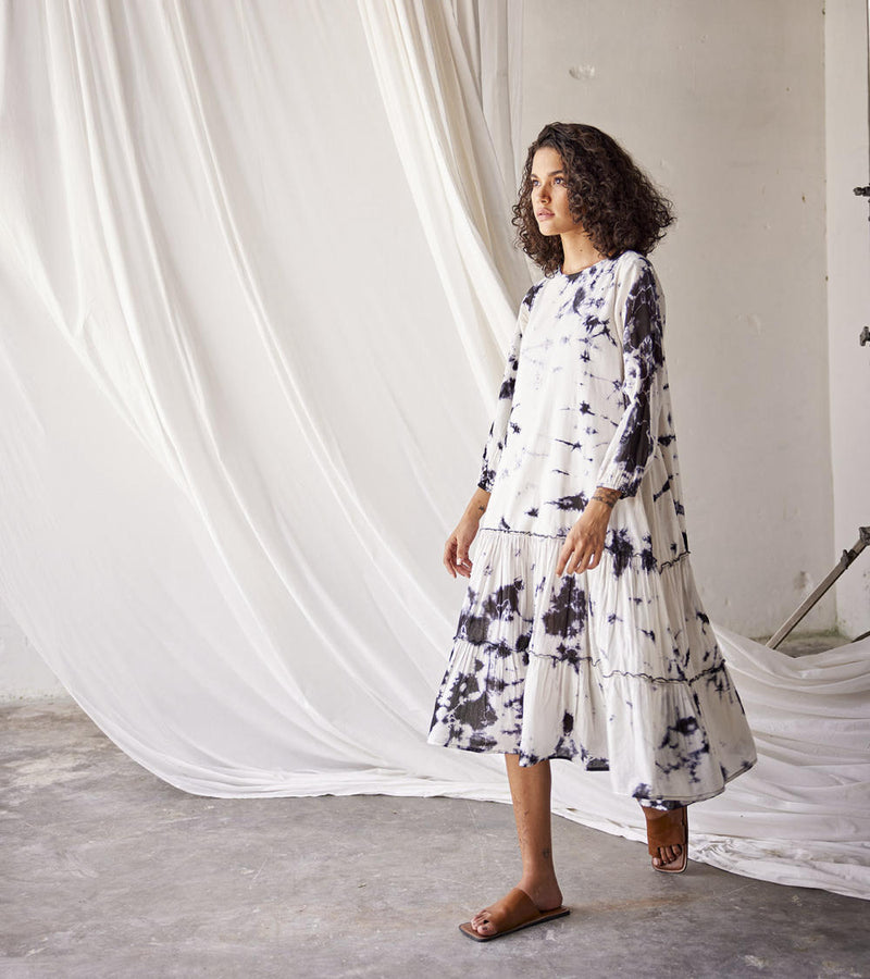 Summer Solstice Dress cotton Dresses by Khara Kapas in white for women Worldwide