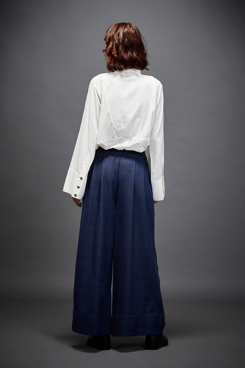 JASON TROUSER by Chola in blue color for women Worldwide