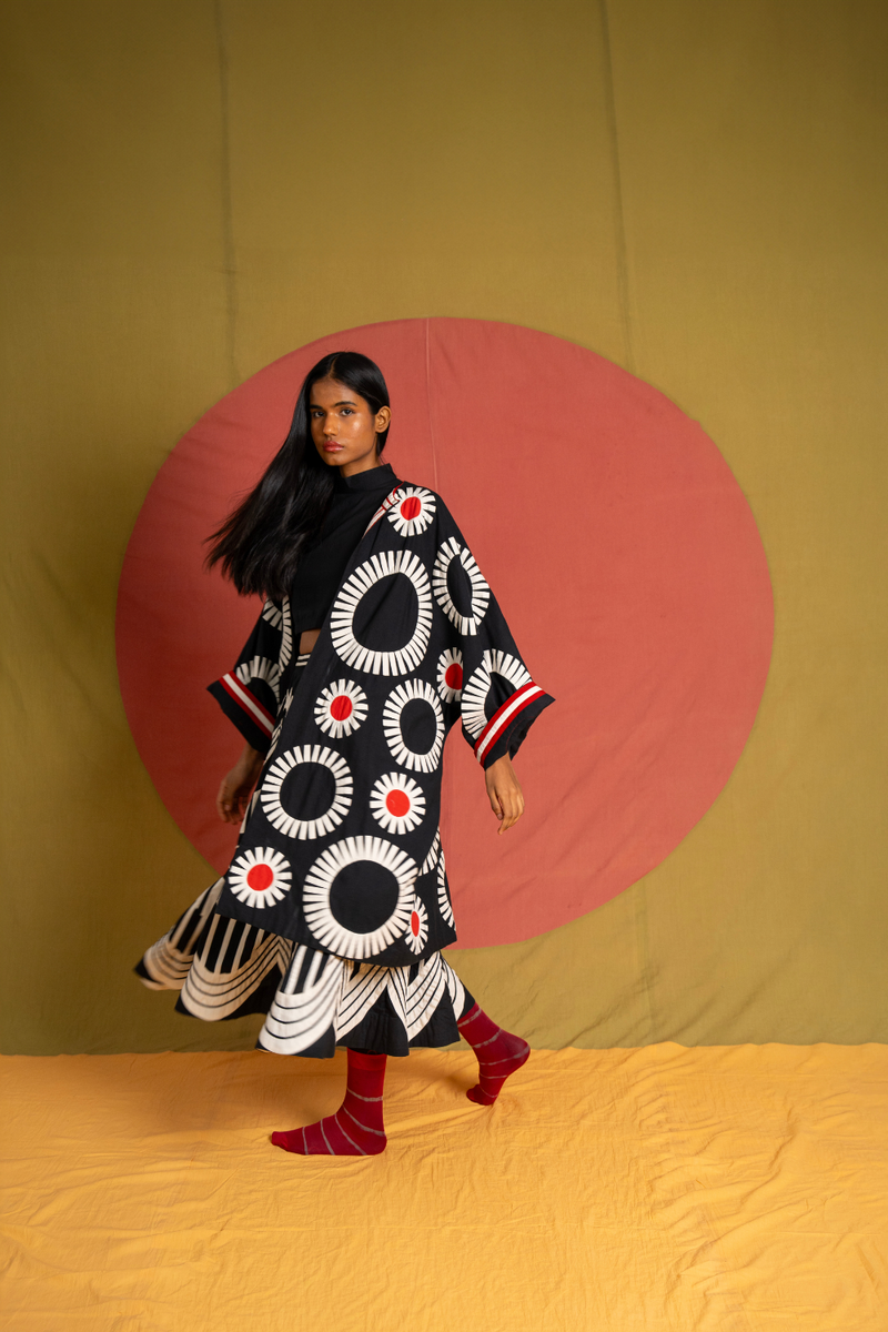 Scala Skirt-Black and White