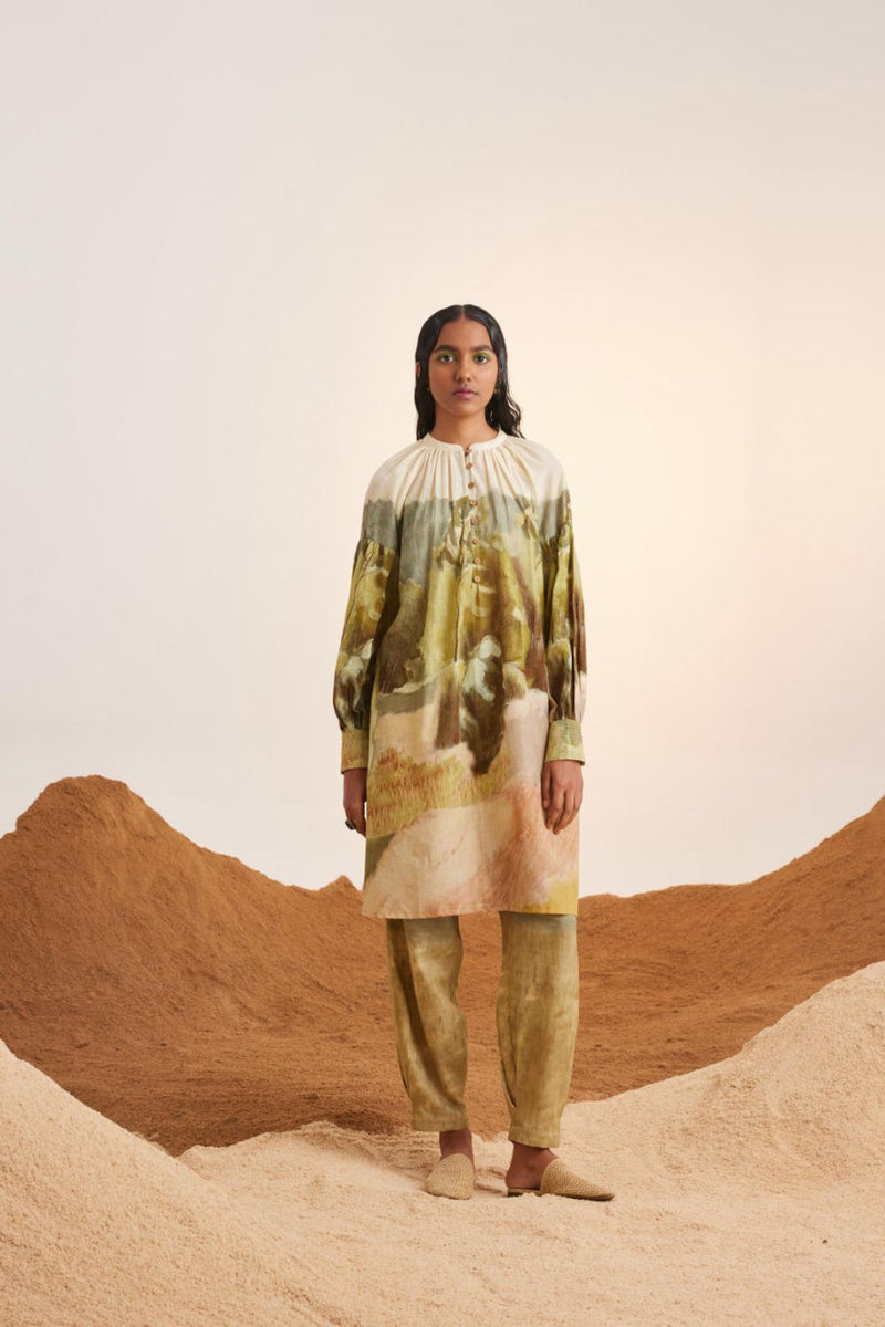 Essential Long Tunic Set-Dale cotton Co-ord Set by CORD for women Worldwide