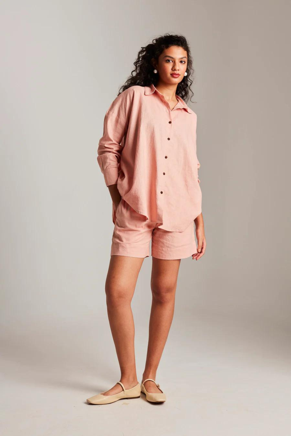 Rose Co-Linen Shorts