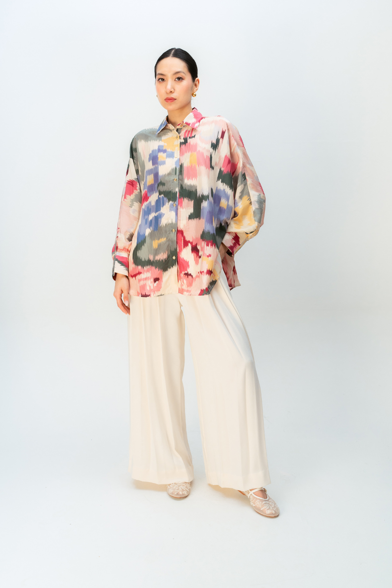 PEACH HAZE SHIRT silk top/shirt by Ode to Odd in multi for women Worldwide