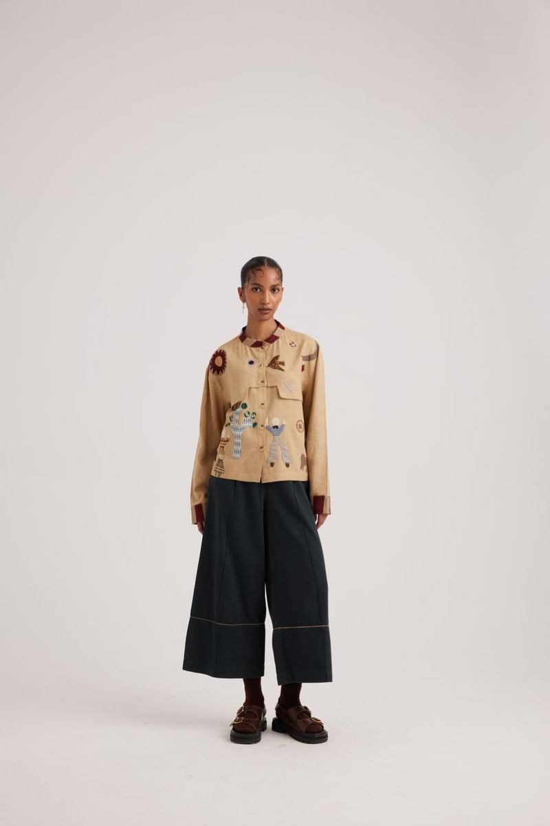 Bert Shirt-Folk Applique by CORD for women Worldwide