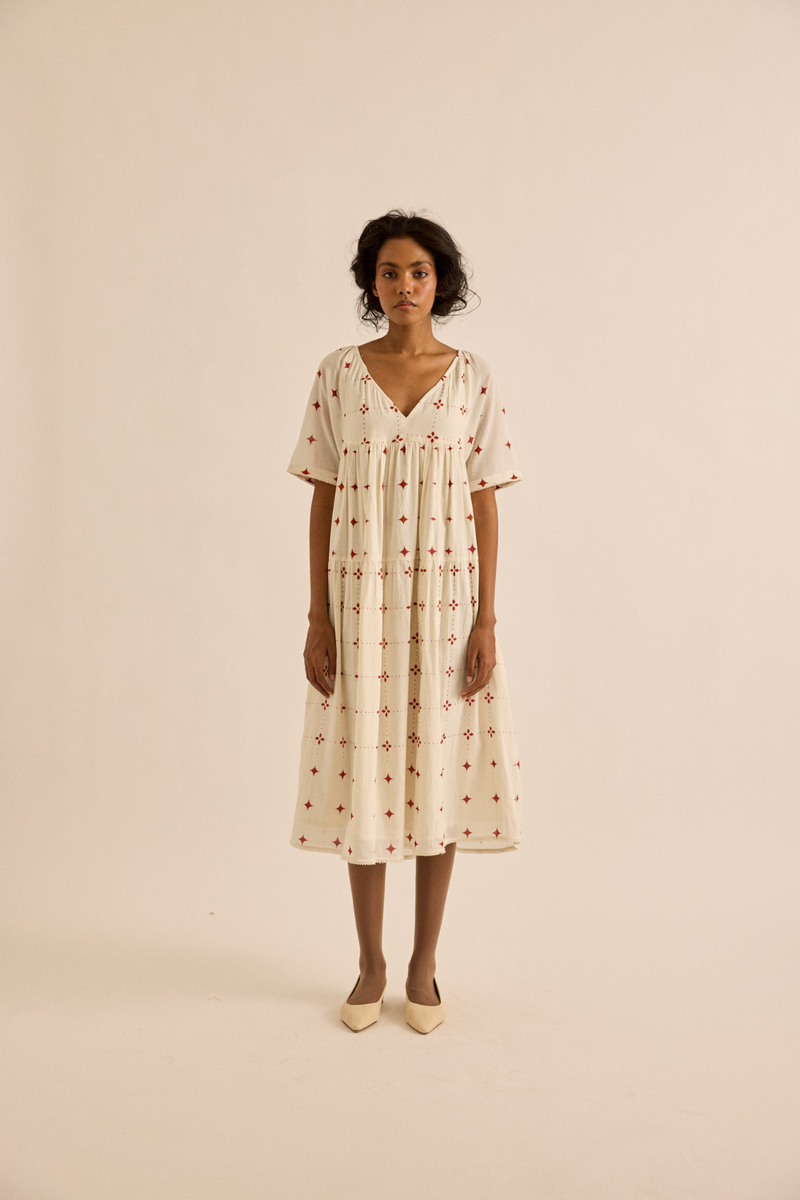 Starveil Dress mul dress by Khara Kapas in off-white for women Worldwide