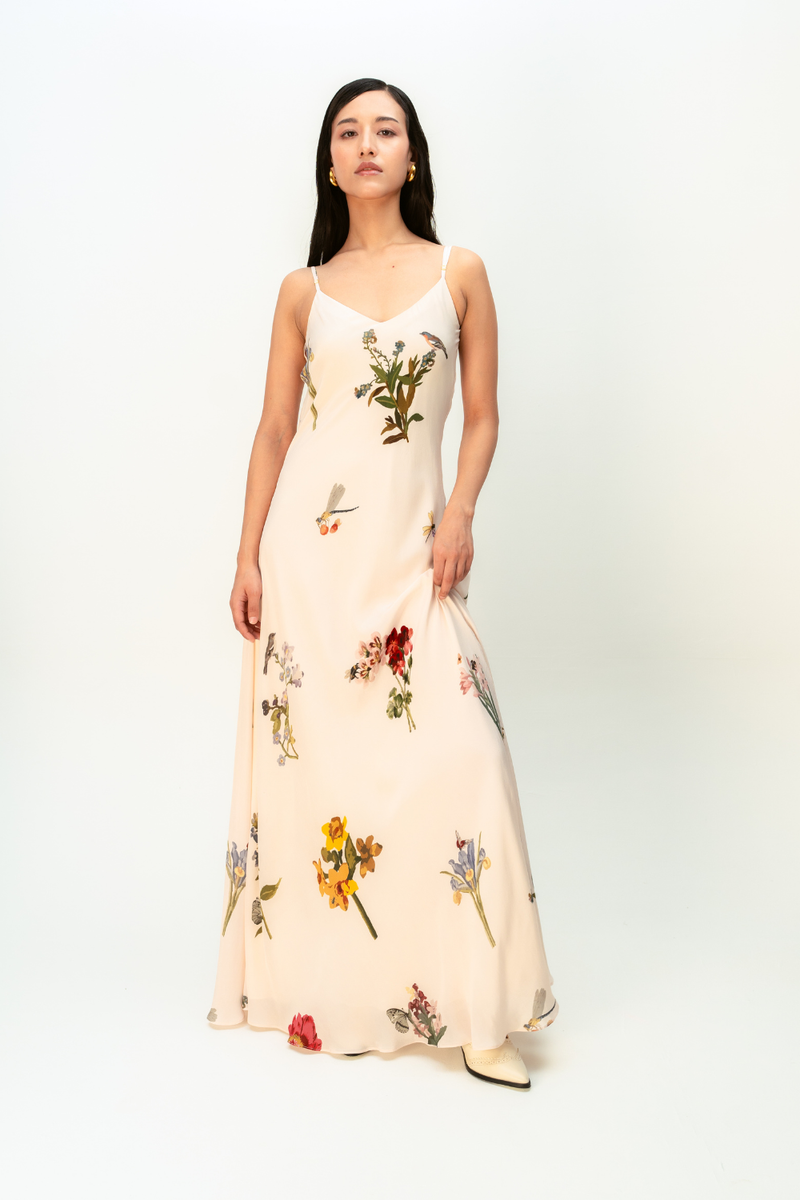 Dandelion Drift Dress crepe dress by Ode to Odd in blush pink for women Worldwide