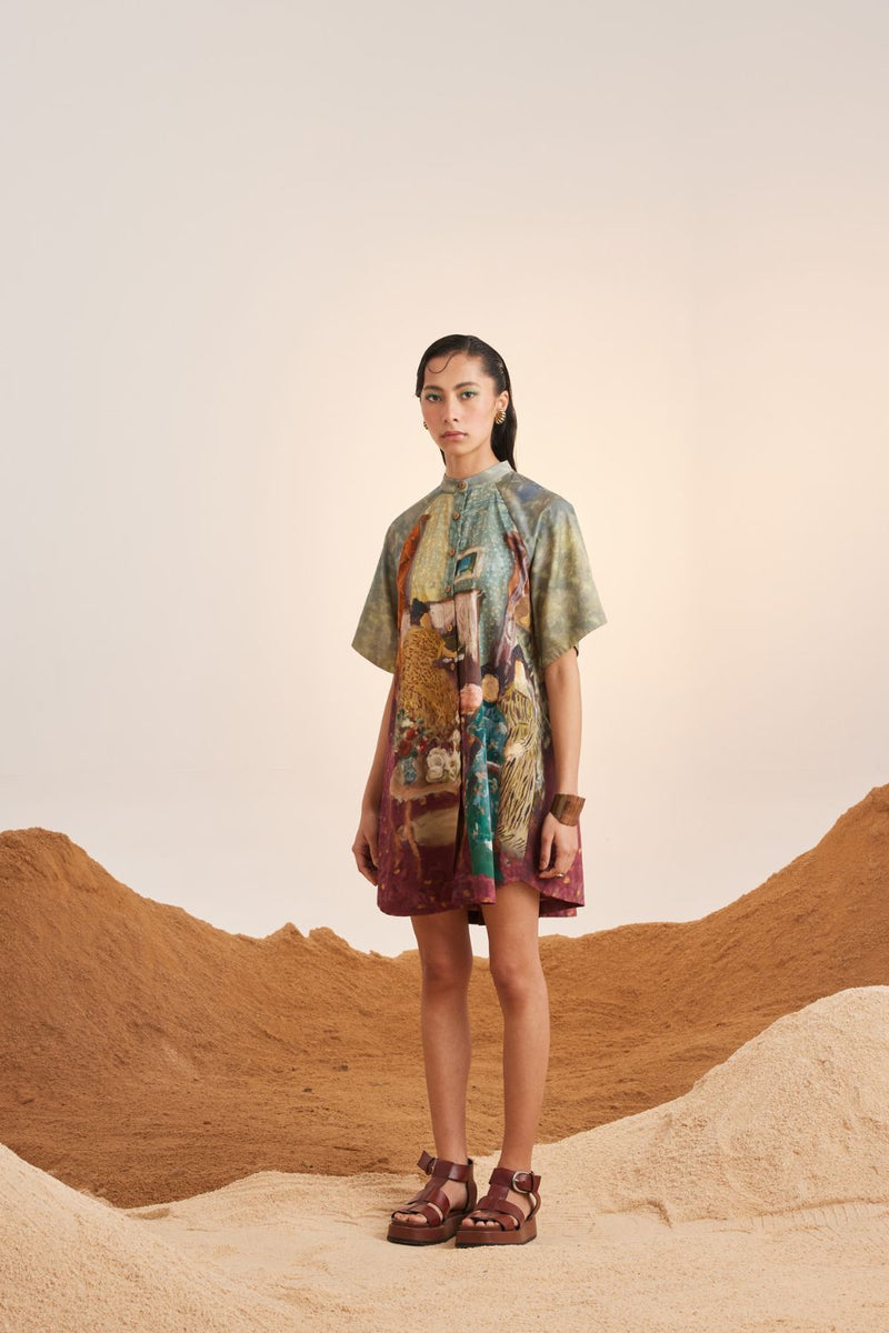 A-Line Dress -High Tea satin Dress by CORD for women Worldwide