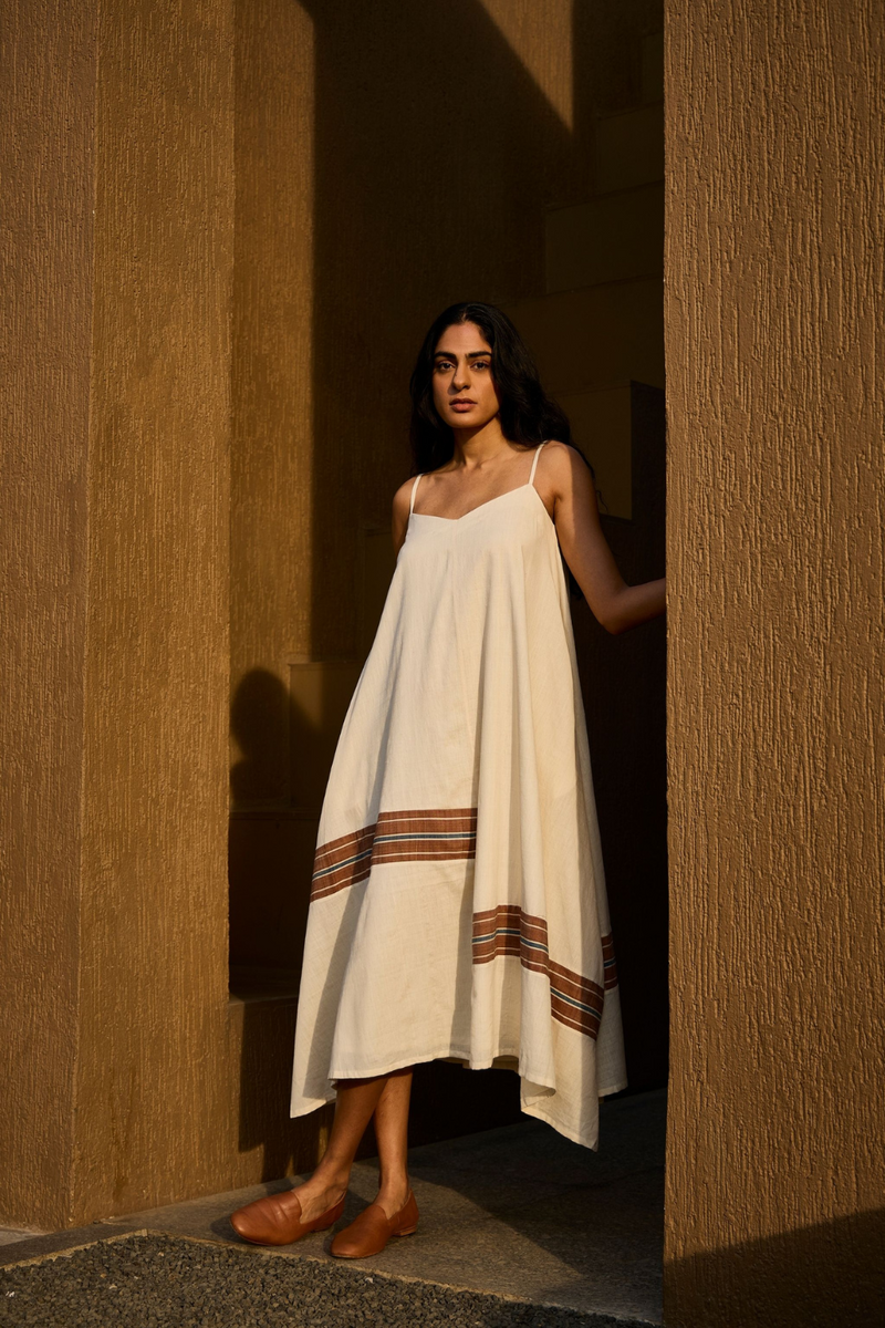Jane Handwoven Striped Maxi Dress cotton by The Summer House in multi color for women Worldwide