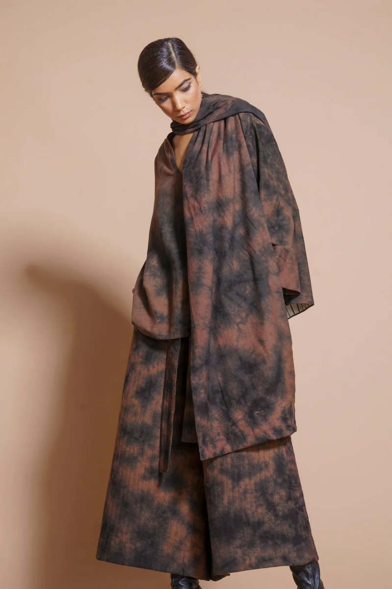 Bamboo Top cotton matty tops and shirts by Stoique in brown for women Worldwide