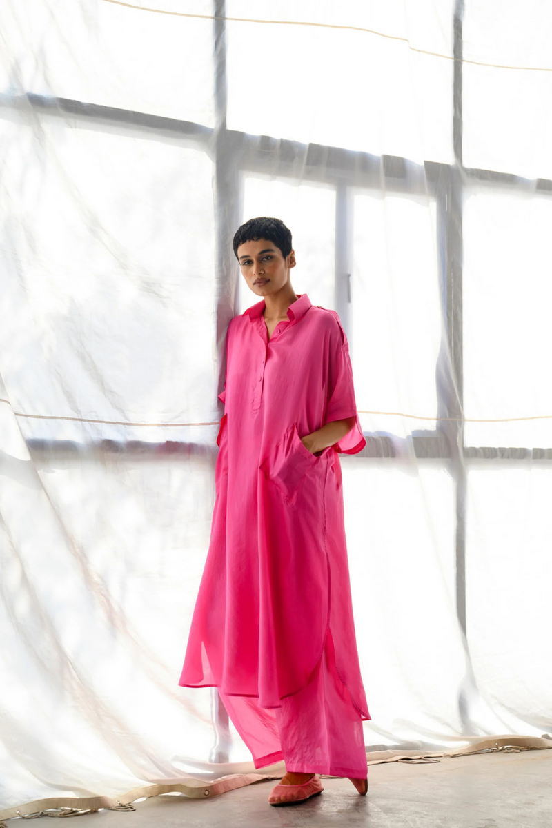 DEVINA SILK KURTA SET silk by Ituvana for women Worldwide