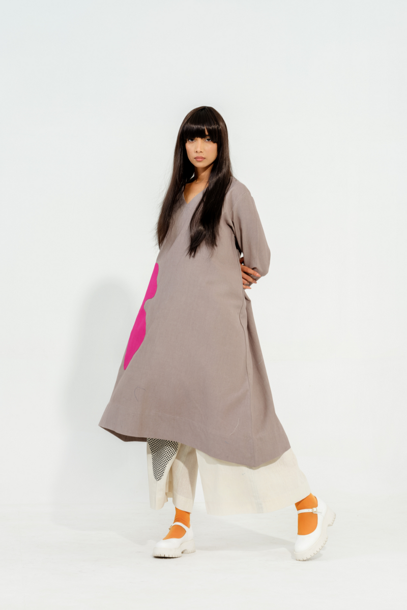 Cinnamon Tunic cotton matty kaftans and tunics by Stoique in grey, pink for women Worldwide