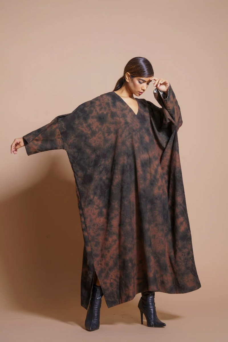 Truffle Dress cotton matty dresses by Stoique in brown for women Worldwide
