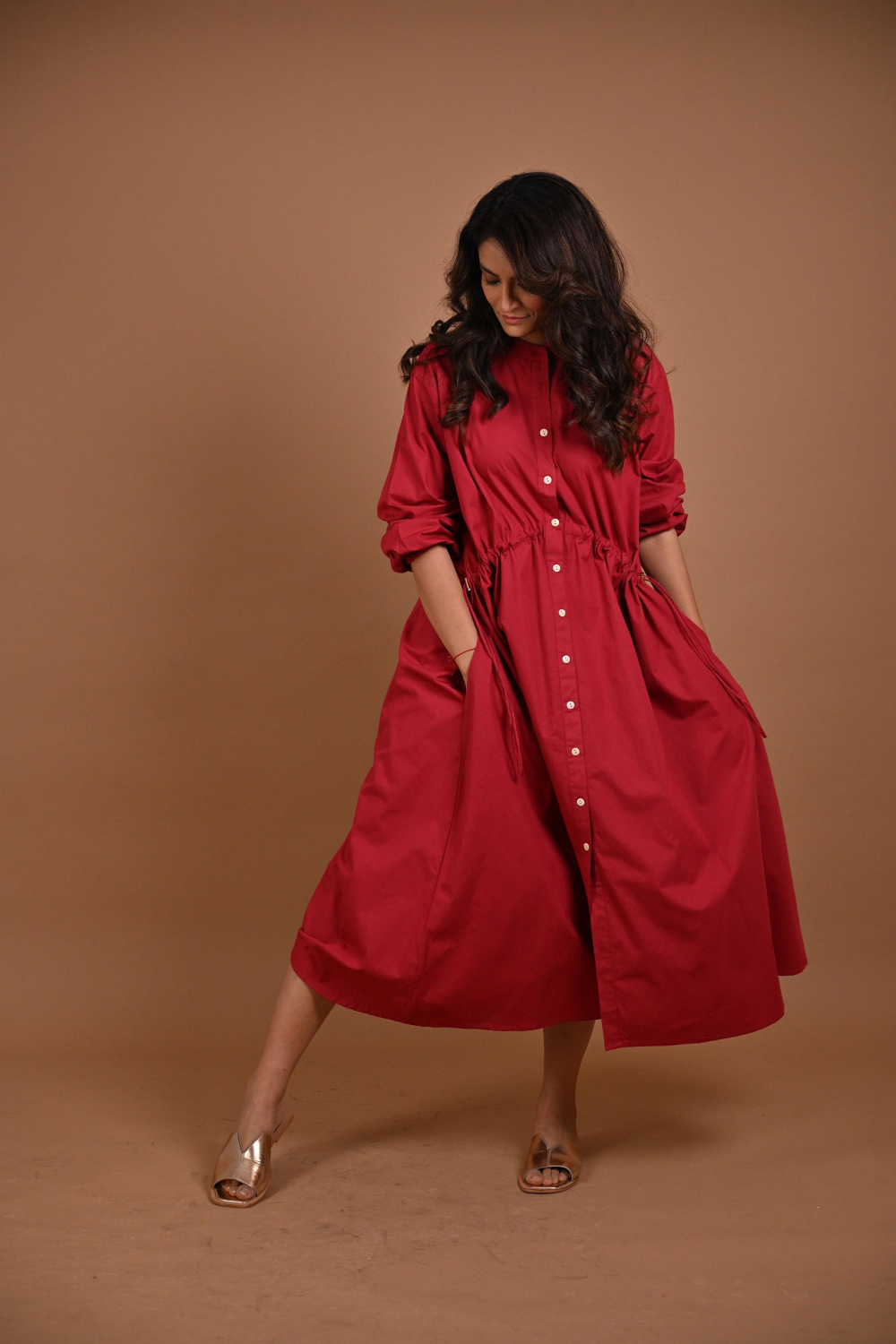 PLAIN JANE DRESS- RED