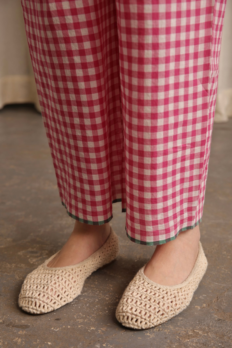 Joey Pants cotton by MASON AND MILL in pink color for women Worldwide