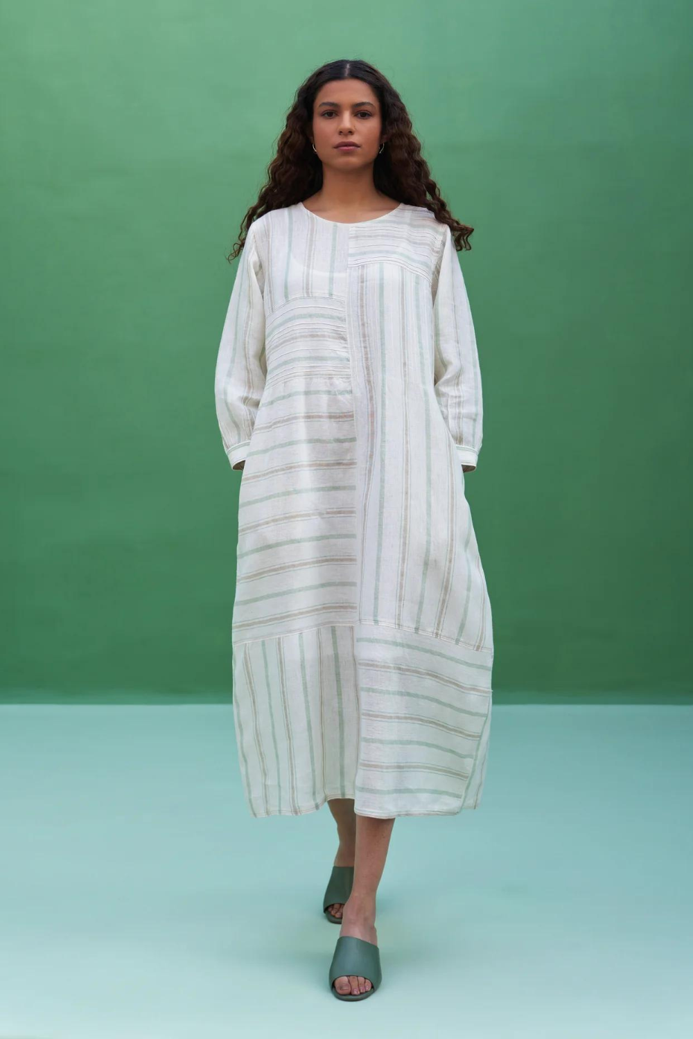 Kwan Striped Linen Dress
- Mint