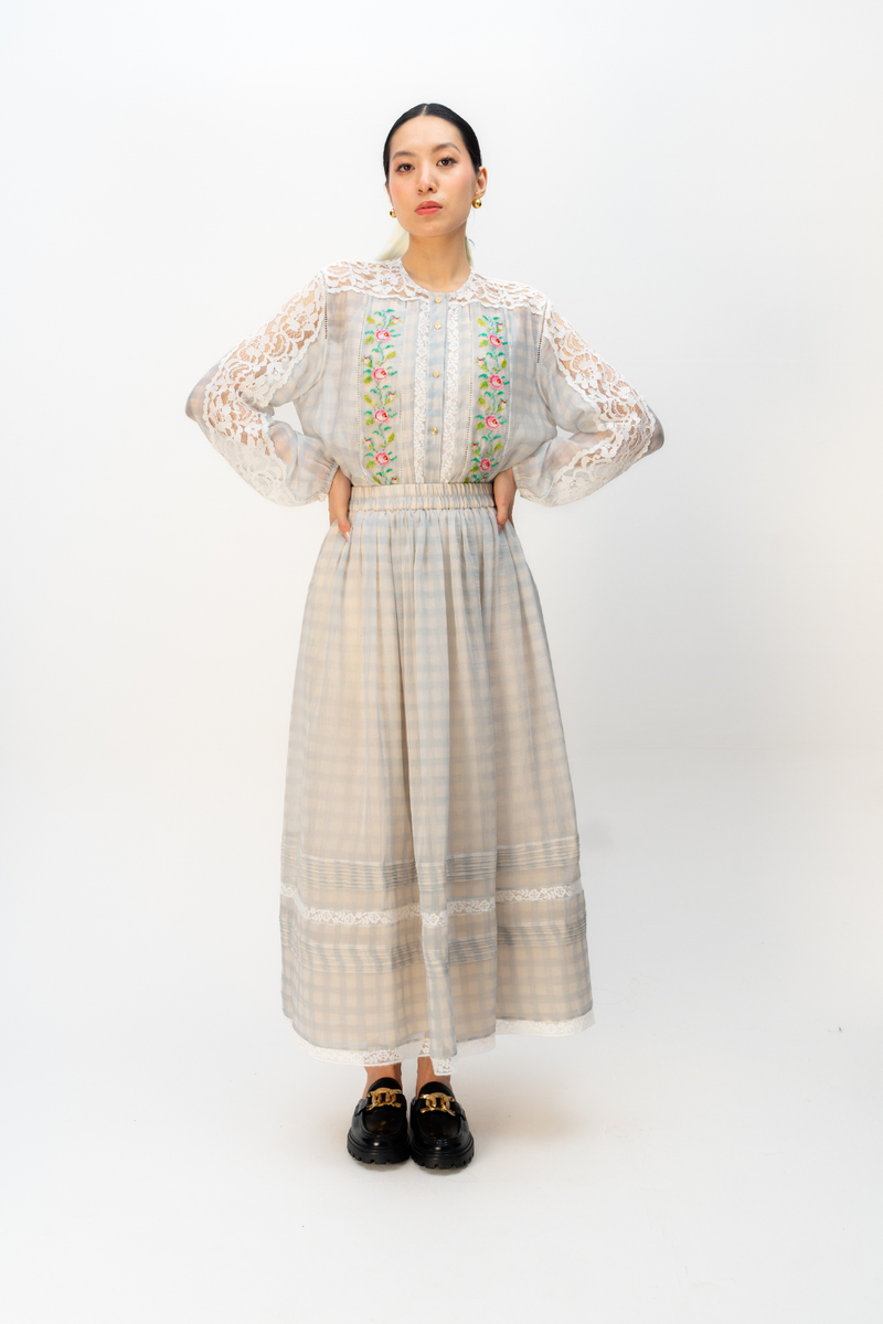 CLOUDBOUND SKIRT mul skirt by Ode to Odd in blue for women Worldwide