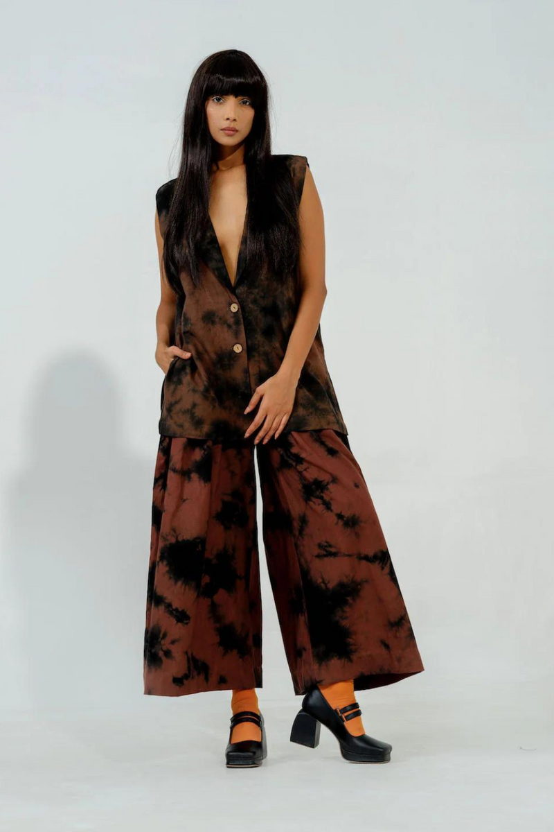 Brown Sugar Pants cotton matty pants/trousers by Stoique in brown for women Worldwide