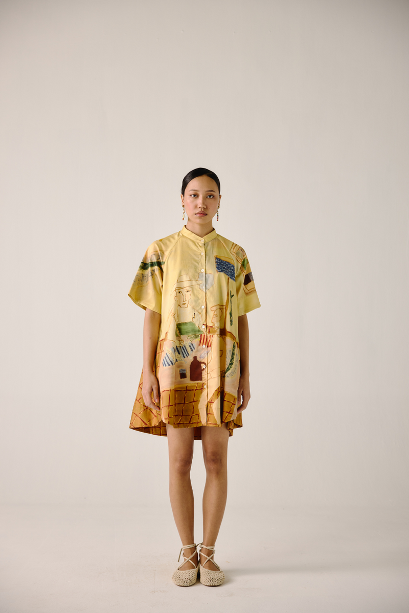 A-Line Dress - Fisherman cotton by CORD for women Worldwide