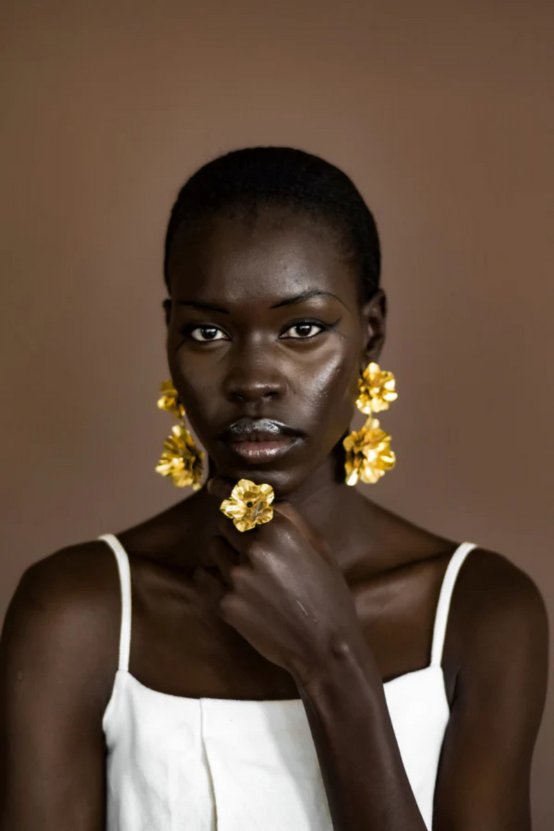 Waridi Flower Earrings by Ashepa Jewellery for women Worldwide