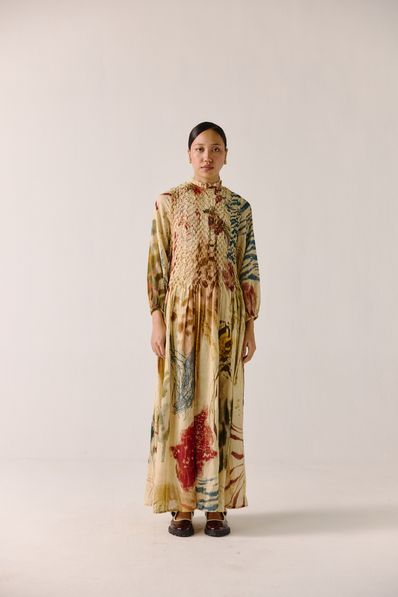 June Dress - Abstract cotton by CORD for women Worldwide