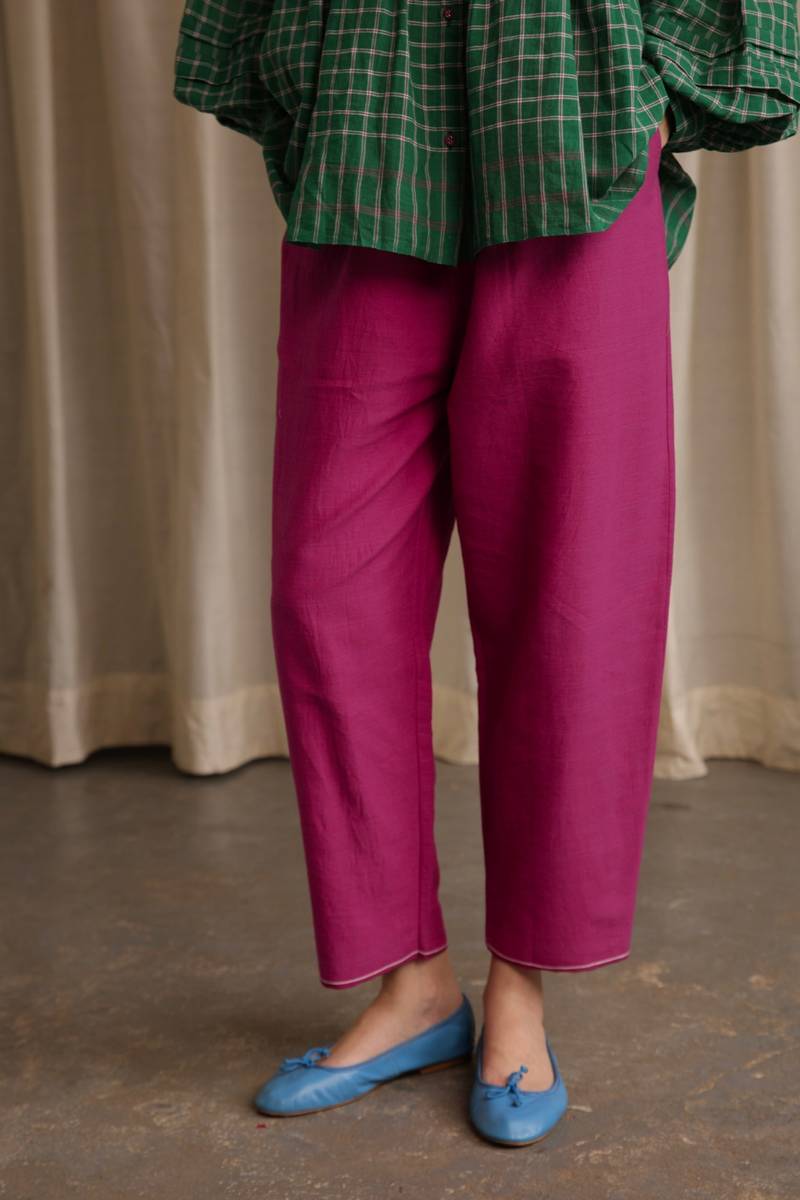 Luca Pants cotton by MASON AND MILL in pink color for women Worldwide