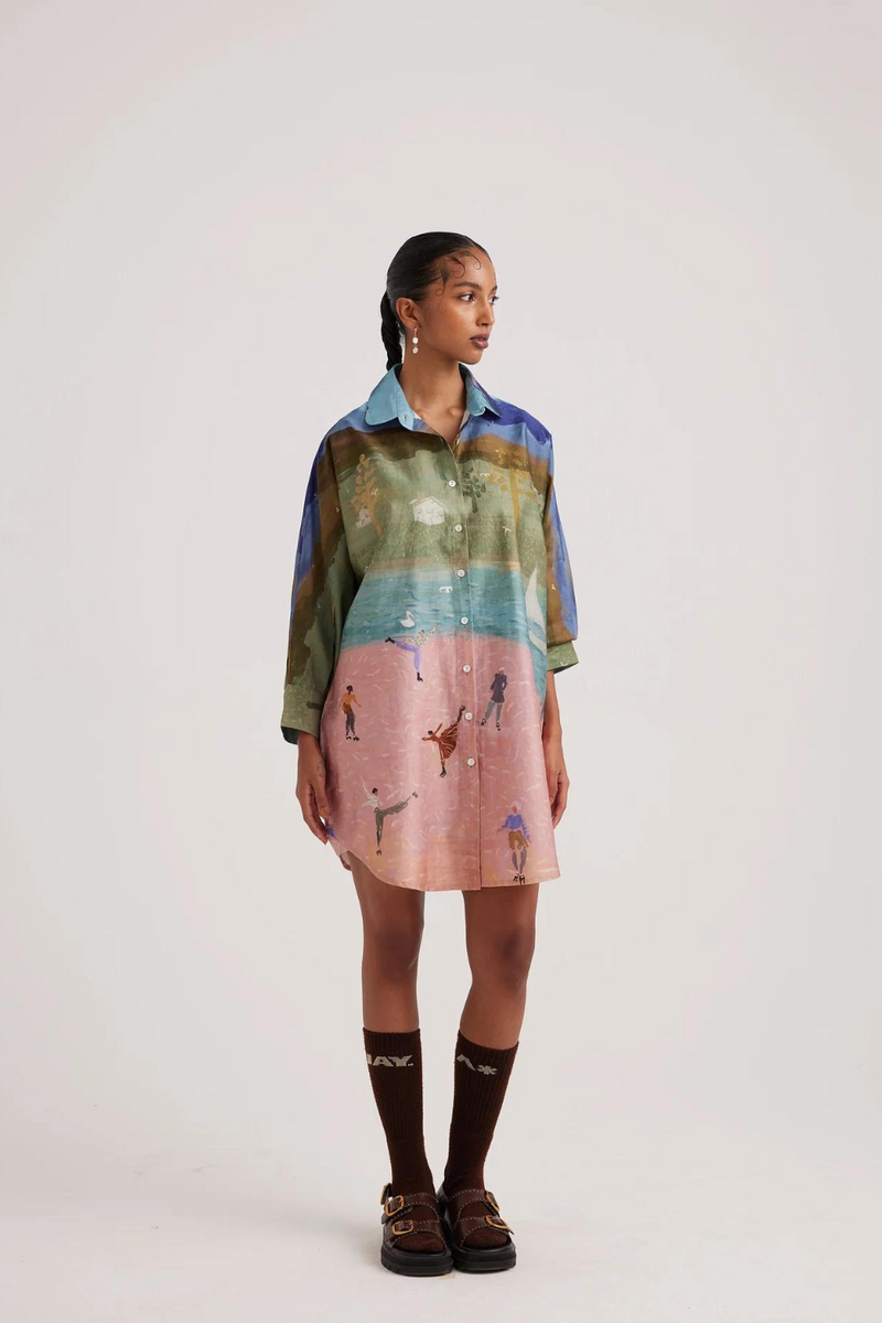 Como Long Shirt-Skater satin by CORD for women Worldwide